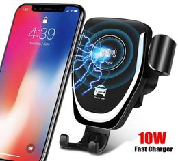 Q12 Wireless Car Mount Charging Bracket Car Charger 10W Fast Wireless Charge Cars Mount Air Vent Gravity Phone Holder Qi Wireless 9399461