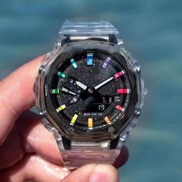 UNISEX SPORTS Digital Quartz Watch Shock ORGINAL SHOCK GA2100 FULL FUNFORM WORLD TIME LED SERIE OAK INFORMAZIONE
