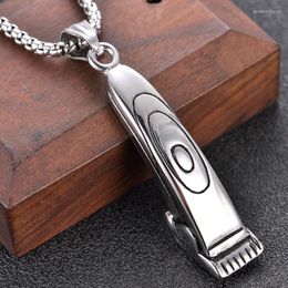 Pendant Necklaces Hip Hop Barber Shop Haircut Shaver Hair Dresser Tool Razor Necklace For Men Punk Style Jewelry