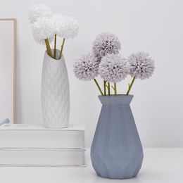 Decorative Flowers Single Headed Dandelion Ball Chrysanthemum Simulation Flower Wedding Home El Interior Pography Props Fake Silk