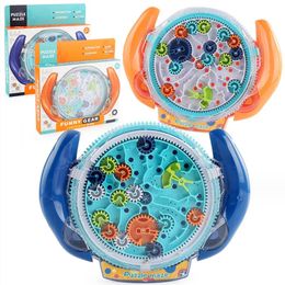 Wall Decor Creative 3D Puzzle Funny Gear Labyrinth Disk Balance Ball Maze Wheel Dish IQ Educational ABS Toys For Kids 231117