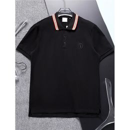 Designer Mens Tee shirts Polo black and white Beige plaid brand Fashion Casual Upscale 100% cotton Breathable anti-wrinkle Slim commercial lapel M-3XL#99