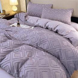 Bedding sets Cotton Set King Size Single Double Bed Sheet Skin Friendly Fabric Home Duvet Cover Quilt Pillowcase Linens 231116