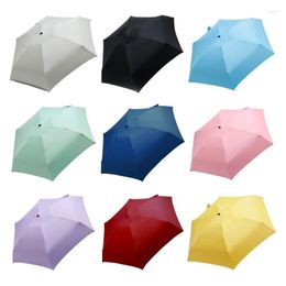 Umbrellas For Creative Mini Compact Pocket Flat Umbrella With 6 Ribs Travel Lightweight Rain Sun UV PROTECTION Manual Fold