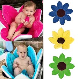 Newborn Baby Bathtub Foldable Flower Blooming Bath Tub Anti-slip Baby Shower Baby Blooming Sink Bath Cushion Skin Bath Pad Mat 201268K