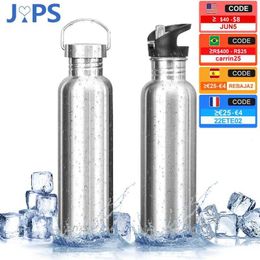 water bottle Stainless Steel Sports Water Bottle with Drinking Straw Cold Water Bottle Gym Cycling Hiking Bottle Drinkware 500/750/1000ml P230324