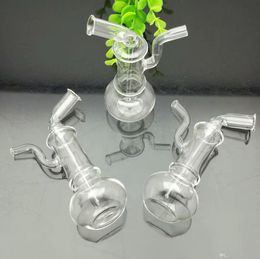 Smoking Pipe Mini Hookah glass bongs Colourful Metal Shape Transparent and portable shaped glass hookah bottle