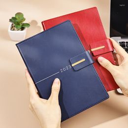 Pu Leather Thicke 256 Pages Schedule Book 2023 Agenda Diary Notebook Office Planner Journal Stationery LOGO Customization