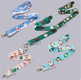 Christmas Lanyard Santa Claus Neck Strap for Key ID Card Cellphone Straps Badge Holder DIY Hanging Rope Neckband Accessories