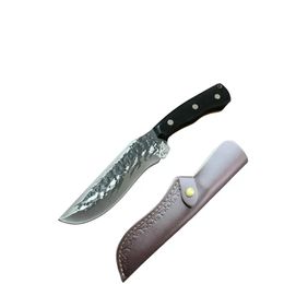 1pcc Hand Forged Outdoor Camping Knife, Handle Stainless Steel Meat Cleaver, High Hardness Pocket Knife, Fruit Knife,