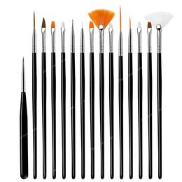 Nail Brush For Manicure Gel Brush For Nail Art 15Pcs/Set Nail Brush Acrylic Liquid Powder Carving Gel Brush Nail ToolsNail Brushes Nail Art Tools