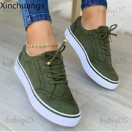 Dress Shoes New Women Flat Casual Sneaker Spring Lace Up Sports Solid Colour Walking Shoes T231117