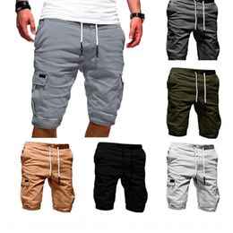 Men's Shorts BOLUBAO Men's Cargo Shorts Summer Bermuda Military Style Straight Work Pocket Lace Up Short Trousers Casual Shorts Male 230417