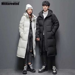 Men's Trench Coats Winter Jacket for Men and Woman Casual Fashion Couple Long Down Jackets 90% White Duck Down Coat Korean Fashion Unisex Snow Coat Q231118