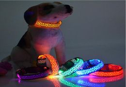 s LED Dog Collar Light Flash Leopard Collar Puppy Night Safety Pet Dog Collars Products For Dogs Collar Colourful Flash Light Neck4464026