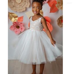 Girl Dresses Puffy Flower Dress For Ivory Lace Wedding Party Cute Very Elegant