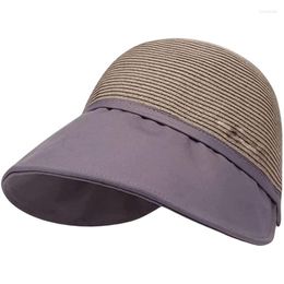 Wide Brim Hats Women Beaches Hat Breathable Polyester Beach Wearing Sun Caps With Portable UV Protection Straw Gift For