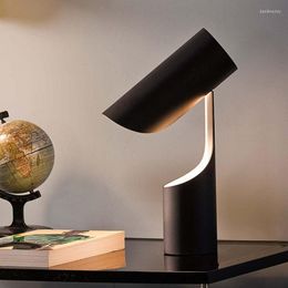 Table Lamps American Adjustable Folding Lamp INS Simple Black Model Room Bedroom Study Bedside Cabinet Decorative Desk