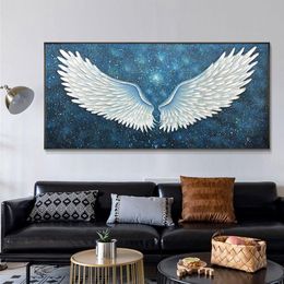 Pinturas em tela abstratas arte da parede asas de anjo arte em tela pôsteres e impressões asas imagens para sala de estar decoração de casa cuadros