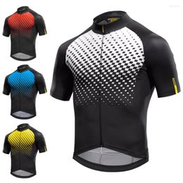 Racing Jackets MAVICycling Jersey 2023 Cycling Clothing Sport Mountain Bike Tops Wear Short Sleeves Maillot Ropa Ciclismo