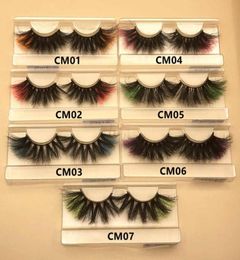 False Eyelashes Mikiwi 10203050100 Coloured Mink 25mm Long Lashes Whole With Colour On The End9160423