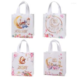 Gift Wrap 68UE 6Pcs Eid Mubarak Bags Moon Stars Castle Present Wrapping Supplies For Home Festival Year