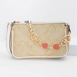 Keychains XXFD Cute Strawberry Bag Strap Extender Chain Handbag Extension Decoration For Women Girls DIY Wallet Bags 613