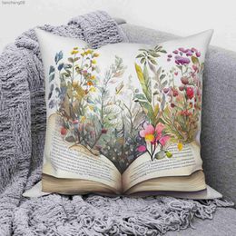 Cushion/Decorative Floral Cover Spring Flower Sofa Cushion Cover Square Throw Cover Modern Home Living Room Decor