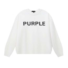 Designer Hoodies Fashion Men's Sweatshirts Streetwear Trend Brand Purple Classic Letter Printing High Quality Terry Loose Versatile Round Neck Sweater Women 983
