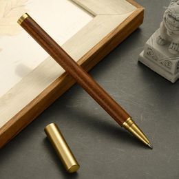 High-Grade Solid Wood Brass Roller Pen Purple Sandalwood Red Rosewood Signature Annual Meeting Gifts Prize Busine