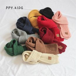 Kid's scarf scarf warm boys and girls in autumn and winter thick small scarf baby knitted scarf boy scarf.