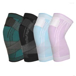 Knee Pads 1PC Men Women Sports Kneepad Pressurized Elastic Sleeve Bandage Brace Protector For Basketball Volleyball Gym Fitness Gear