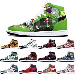 DIY classics Customised shoes sports basketball shoes 1s men women antiskid anime cool fashion Customised figure sneakers 36-48 321797