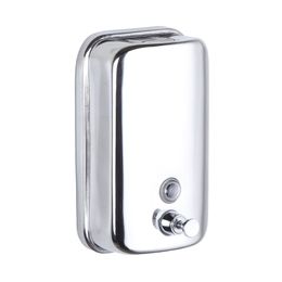800ml / 27oz Dispenser di sapone liquido per mani a parete Accessori per il bagno in acciaio inossidabile Pompa antiperdita commerciale JY1243