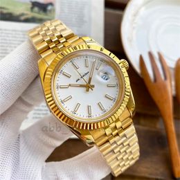 ABB_WATCHES Relógio masculino casal automático 41/36 mm mecânico 31/28 relógios de quartzo com caixa data apenas relógios dourados vestido redondo relógio de pulso de aço inoxidável presentes de aniversário