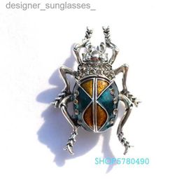 Pins Brooches Classic Jewellery Rhinestone Vintage Insect Brooch Multi Colour Women Painted Pin La Gifts Overcoat Accessories Corsage OrnamentsL231117