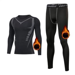 Other Sporting Goods Winter Men Thermal Underwear Set First Layer Long Johns Ski Motorcycle Basketball Sport Compression Quick Drying S3XL Warm Suit 231116