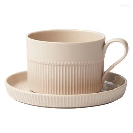 Cups Saucers Ceramic Coffe Cup Set Mug For Coffee Tea And Saucer Sets Mugs Travel Glasses Cute Teacup Drinkware Kitchen Dining Bar