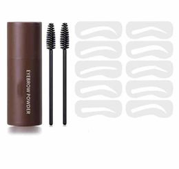 Party Favor Stamp Brow Charm Stencil Kit Lasting Natural Contouring Makeup Perfect Shaping Eyebrow Stencils5092882