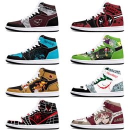 DIY classics customized shoes sports basketball shoes 1s men women antiskid anime fashion cool customized figure sneakers 36-48 316593