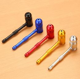 Smoking Pipe Metal pipe, Aluminium alloy, anti slip filter, hammer, straight portable cigarette holder