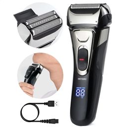 Electric Shavers Travel Mens Shaver Mini Electric Razor for Men USB Rechargeable Beard Shaver Small Size Shavers Compact Razor Wet Dry Use 231116