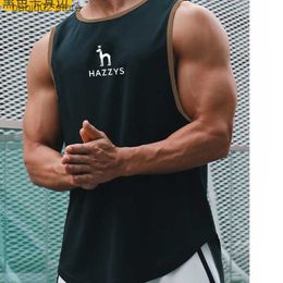 Men's Tank Tops 2023 Mens gyms Tank top HAZZYS men Fitness sleeveless shirt breathable Sports vest Undershirt Men Gyms Running vest T230417