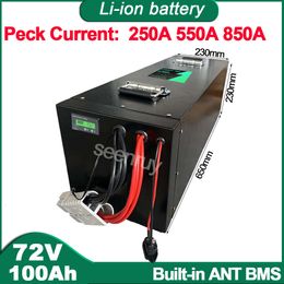 72V 100Ah Li ion With Charger Built-in 220A 340A BMS Lithium Polymer Battery Pack For Bike Tricycle Scooter MotorCycle