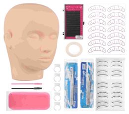 False Eyelashes Lurrose Eyelash Extension Practise Kit Professional Set Includes Flat Mannequin Head Makeup2733281