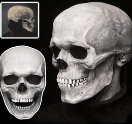 Halloween Party Full Head Skull Mask with Movable Jaw Scary Latex Adult Size Cosplay Masquerade Masks8366187