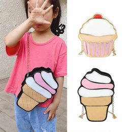 Children Small Leather Bag 2020 New Kawaii Cake Ice Cream Kids Coin Wallet Pouch Box Girls Party Purse Crossbody Bags205p