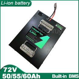 72V 50AH 55AH 60AH Li ion With Charger Lithium Polymer Battery Perfect For 5000W Bike Bicycle E-Bike Motorcycle Electric Scooter