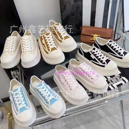 designer shoes women chanelism sneakers Thick Sole Canvas Shoes for Women Round Toe Lace up Matsuke Cookie Shoes Elevated Casual Little White Shoes