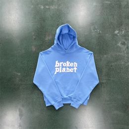 Men s Hoodies Sweatshirts Selling Broken Planet Hoodie Alphabet Sweatshirt 1 Top Quality Foam Print Sportswear Set EU Size XS XL 231116